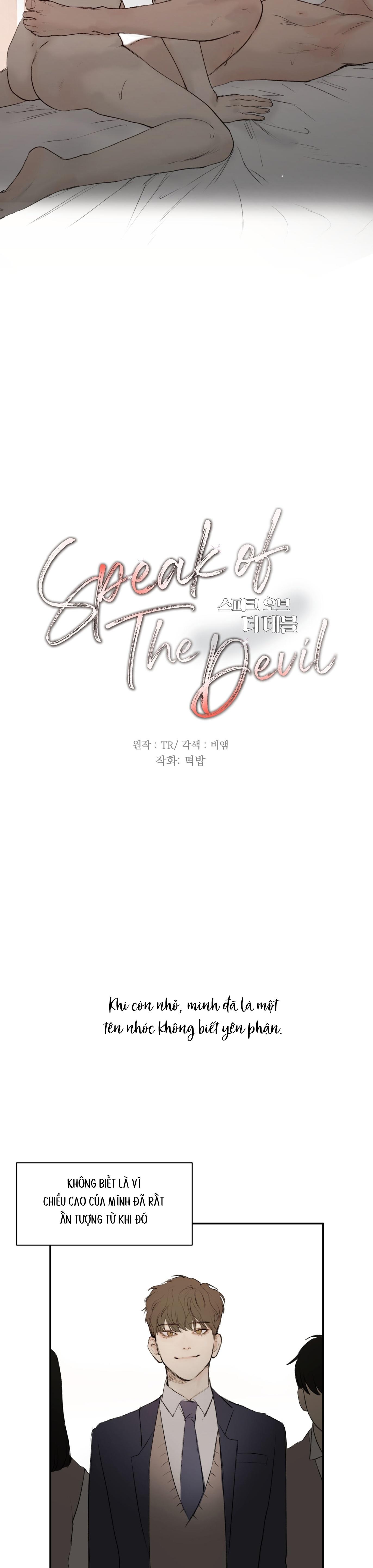 Đọc truyện SPEAK OF THE DEVIL - Chapter 1