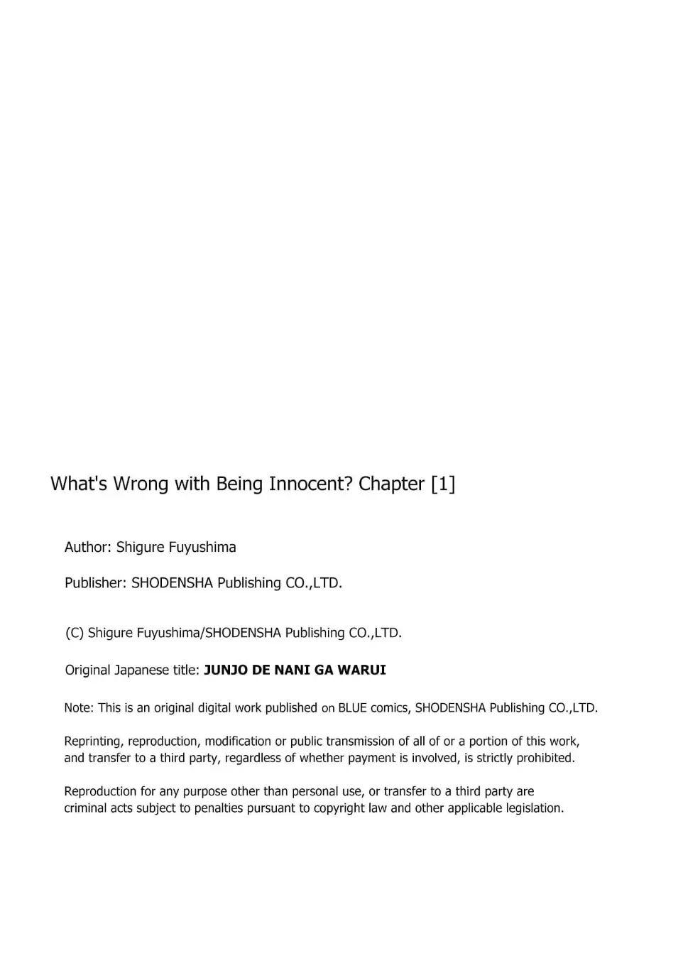 Đọc truyện Junjou de Nani ga Warui - Chapter 1