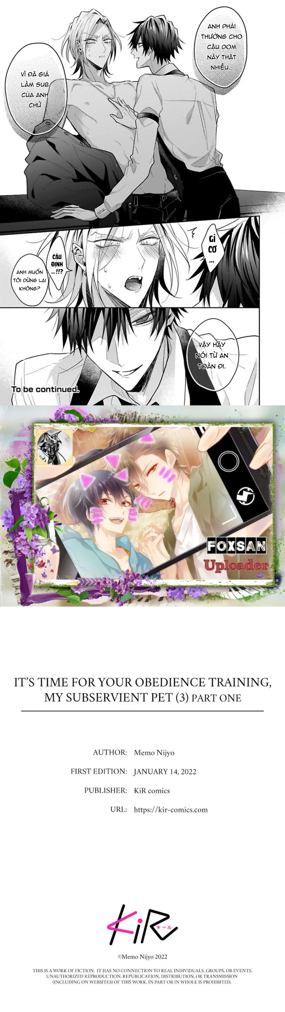 Đọc truyện Quý Ngài Sub, Đến Giờ Huấn Luyện Rồi - Chapter 3.1