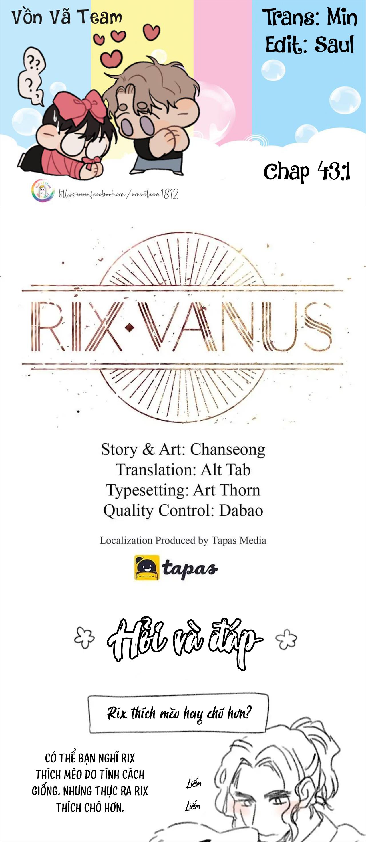 Đọc truyện Rix Venus - Chapter 43.1